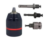 NXVASKEIP 4Pcs 2-13mm Threaded Metal Drill Chuck Adapter Hex SDS Square Shank Impact Screwdriver Tap Wrench Tool Drill Chuck