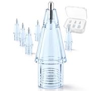NXVX 6-Pack Silver Standard Stylus Tips (Translucent Sky Blue) - Aesthetic Refill Pack Compatible with Apple Pencil Pro/2nd Gen/1st Gen/USB-C, Cute Kawaii Replacement Nibs, Pastel iPad Accessories