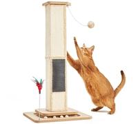 Nxwjoy Cat Scratching Post Sisal Scratch Posts for Indoor Cats Adults Tower Cat Scratch Furniture Protector Large Cat Scratcher Kitten Toys Tall 33 Inch