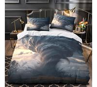 NXYDEPPEV Raging Tornado for Teens And Adults Duvet Cover Comforter Covers 3D Print Storm Quilt Cover Soft Microfiber with Zipper Closure Bedding Set with Pillow Cases 3 Pieces Single（140x200cm）