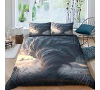 NXYDEPPEV Raging Tornado for Teens And Adults Quilt Cover Comforter Covers 3D Print Storm Duvet Cover Bedding Set with Pillow Cases Soft Microfiber with Zipper Closure 3 Pieces Double（200x200cm）