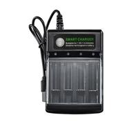Nxyupv 4 Slots Smart USB Battery Charger for Rechargeable Battery AA AAA AAAA 1.5V Alkaline 14500 10440 16340 10440 3.2V Charge