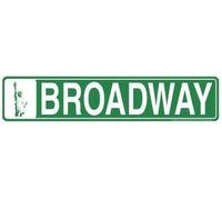NY Broadway Rustic Retro Metal Tin Sign Wall Decor Art 40x10 cm