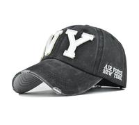NY Classic Vintage Embroidered Baseball Cap Cotton New York Neutral Baseball Cap Outdoor Cap, 3, L