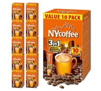 NY COFFEE 3 IN 1 SALTED CARAMEL BOX (10 x 10 SACHETS) - Coffee Sachets 100| Mokate Coffee Caramel