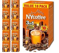 NY Coffee 3 in1 Salted Caramel x 10 Coffee Sachets - Pack of 10 (Total 100 Sachets)