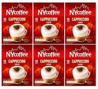 NY Coffee Cappuccino Classic Flavour x18 Sachets (Pack of 6, Total 108 Sachets)