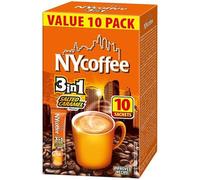 NY Coffee Salted Caramel Instant Coffee, Dark Roast, Powder, 140g x 100 Sachets (Box of 10)
