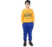 NY Deluxe Edition Boys Girls Unisex Cuffed Waist Track Jogging Bottom Trouser Oversized 90s Baggy style Trouser UK 7-13 Years (Royal, 11/12)