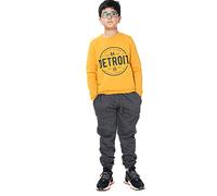 NY Deluxe Edition Boys Girls Unisex Cuffed Waist Track Jogging Bottom Trouser Oversized 90s Baggy style Trouser UK 7-13 Years (Charcoal, 9/10)