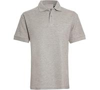 NY Deluxe Edition Boys & Girls Unisex Plain Cotton Polo Shirts Back to School Uniform Summer Age 5-14 Years (5/6 Years, Grey)