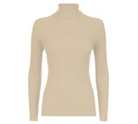 NY Deluxe Edition Kids Girls Rib Polo Neck Top Thick Cotton Turtle Neck Long Sleeve Rib Tops Size 5/6 7/8 9/10 11/12 & 13 Years (Beige, 11/12)