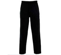 NY Deluxe Edition Men's Open Hem Fleece Bottoms Track Pants Casual Jogging Trousers UK Size S to 5XL (2XL, Black)