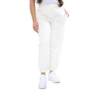 NY Deluxe Edition Womens Fleece Sweatpants Track Bottom UK Size 8-16 (Cream, 10)