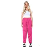 NY Deluxe Edition Womens Fleece Sweatpants Track Bottom UK Size 8-16 (Fuchsia, 12)
