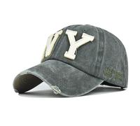 NY Embroidered Baseball Cap Classic Vintage Cotton Cap New York Neutral Baseball Cap Outdoor Cap, 2, L