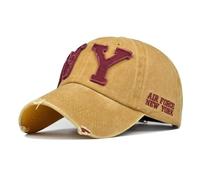 NY Embroidered Baseball Cap Classic Vintage Cotton Cap New York Neutral Baseball Cap Outdoor Cap, 4, L