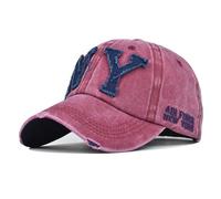 NY Embroidered Baseball Cap Classic Vintage Cotton Cap New York Neutral Baseball Cap Outdoor Cap, 5, L