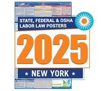 NY Labor Law Poster, 2020 Edition - State, Federal and OSHA Compliant Laminated Poster (New York, English)