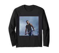 NY Mets Baseball Catcher Mike Piazza MLB by Michael Grecco Long Sleeve T-Shirt