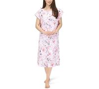 NY Threads Hospital Gown, 100% Microfiber Patient Gown (2XLarge-3XLarge, White Rose - Pink)
