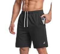 NY Threads Men's Athletic Shorts Quick Dry Loose-Fit Lightweight Running Workout Gym Shorts with Pockets, Dark Grey, X-Large