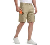 NY Threads Mens Cargo Shorts Relaxed Fit Cotton Casual Work Outdoor Hiking Shorts with Multiple Pockets, Dark Khaki, 38