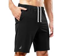 NY Threads Men's Sports Shorts Quick Dry Lightweight Shorts with Pockets, Small, Black