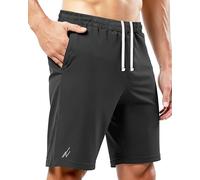 NY Threads Men's Sports Shorts Quick Dry Lightweight Shorts with Pockets, XX Large, Grey