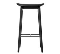 NY11 New York Barstool Upholstered Norr11 Oak black Leather Ultra black 65 cm - 4251501630562
