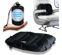 Nyack Exchange Lumbar Pillow - Inflatable Lumbar Pillow for Airplane Travel - Ideal Back Cushion or Lumbar Support Pillow to Keep You Comfortable While Sitting