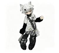 Nyan Power Series BJD Movable Doll, Silver Shaded, Special Edition | Cute Girl 1/8 Sphere Joint Doll with Outfit for Display Collection (1 Piece)