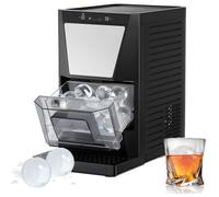 NYANS 2'' Clear Ice Ball Maker Machine, 40 PCS/Day, Sphere Ice Maker with Automatic Cleaning, Crystal-Clear & Slow-Melting Ice Spheres for Cocktails & Whiskey