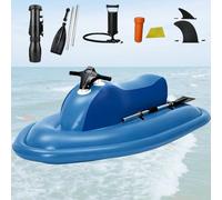 NYANS Motorized Inflatable Ride-On Watercraft Set with 500W/700W Motor, Max Load Cap. 330 lbs, Electric Inflatable Jet Ski for Adults,for Sea Pool Party Water Sports 500W10A