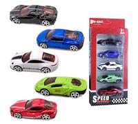 NyaSaa 5 Pcs Toy Cars, Pull Back Cars,Die Cast Free Wheel Plastic Toy Car Set Mini Pull Back Racing Vehicles Styles May Vary Gift for Boys Girls Children Collection Home Education Ideas