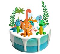 NyaSaa Dinosaur Cake Toppers - 10PCS 3D Dinosaur Cake Decorations for Boy Girl Kids Birthday Party