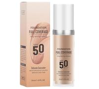 Nybhyjka 2 Pieces Colour Changing Foundation, Liquid Foundation Makeup Face,Foundation Full Coverage,Face,Skin Tint,Long Lasting Foundation Makeup,Nude Face Cover Concealer Cream