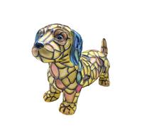 Nybhyjka Animal Lamp, Dachshund Lamp Stained, Dog Series Art Night Light, French Bulldog Resin Tabletop Night Light, Colorful Bedside Resin Decorative Desk for Bedroom Living Room Home
