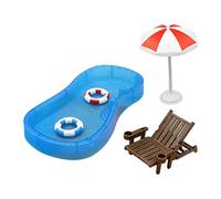 Nybhyjka Beach Model Kit, Beach Model Set, Beach Decorations | Beach Style Ornament Kits for Home Decoration, Swimming Ring Models