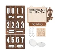 Nybhyjka Books Read This Year Counter - Reading Accessories,Hangable Reading Counter Sign,for Library Room Nook Club Readers Teachers Women Bookworms Students Writers Librarians