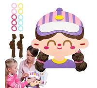 Nybhyjka Braiding Hairdressing Kit Hairdressing Toy | Learning to Braid Hair Materials, Travel Activity, Arts & Craft Kits, Braiding Toys for Girls, Braiding Toys