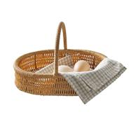 Nybhyjka Bread Baskets for Table - Snack Organizer | Imitation Rattan Bread Basket Decorative Fruit Serving Storage Bowls with Handles for Kitchen Counter
