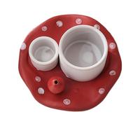 Nybhyjka Breccia Holder, Stain Burner, Ceramic Incense Burner Holder - Zen Decor, Mushroom Design Stain Bowl, Ash Sensor Tray for Living Room