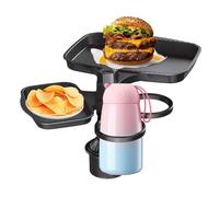 Nybhyjka Car Food Holder Tray | 4-in-1 Cup Holder Table - Multifunctional Car Cup Organizer, Detachable 360-degree Rotation Travel Food Table Tray For Travel Road Trip