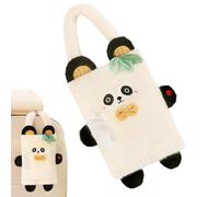 Nybhyjka Cartoon Tissue Box Holder, Plush Car Tissue Holder Organizer Car Tissue Box Cover Organizer Portable Tissue Box Folder