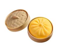 Nybhyjka Dumpling Squishy Stress Balls Giant Dumpling Squishy Jumbo Dumplings Squishys Toy With Steamer Box Bao Bun Stress Toy High Resilience Rebound Fidget Toys For Kids Playing