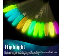 Nybhyjka Glow in the Dark Gel Nail Polish | Fluorescent Nail Polish Set | Glowing Manicure Supplies for Ladies Girls Women Students Salon Travel Photo Sessions Stage Performance