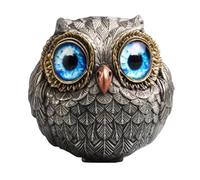 Nybhyjka Lucky Owl Owl Statue Of The Wise Of Felt,Realistic Owl Animal Figures,Owl Sculpture,Happy Owl Guard,Owl Statue Small Sculpture Pocket Accents For Poker Enthusiasts