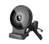 Nybhyjka Magnetic Charging Holder For Car | Wireless Magnetic Phone Charger For Car - Fast Charging Phone Bracket With Light And Vent Clip For Single-handed Usage