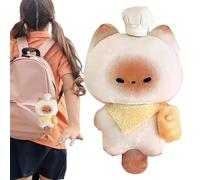 Nybhyjka Plush Toy for Cats, Plush Toy for Cats, Steamed Cat Stuffed, Soft Plush Chef's Cats, Cute Kitten Plush 4.72 Inches for Handbag